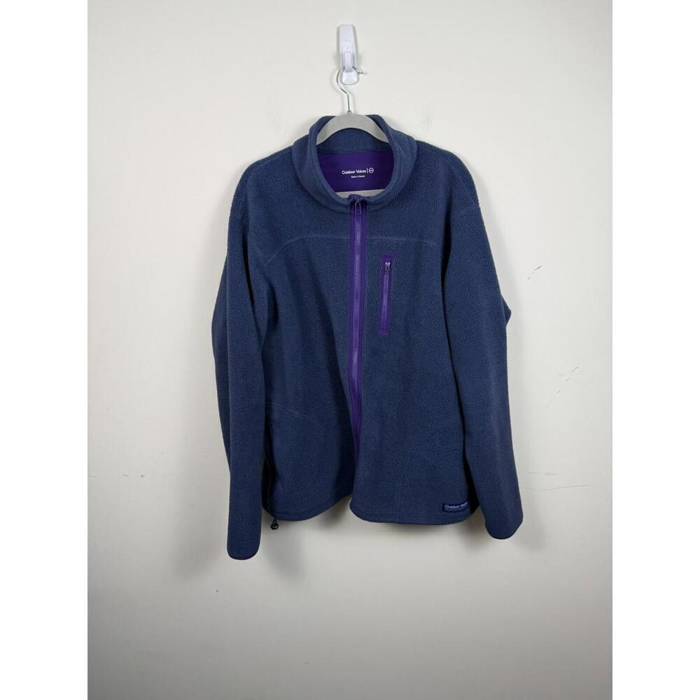 Outdoor Voices PrimoFleece Full Zip Jacket‎ - XXXL Blue (unisex)